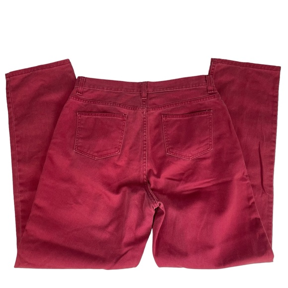 L.L.‎ Bean Red Cotton Jeans Pants Women’s Size 12 M/T - Picture 4 of 9